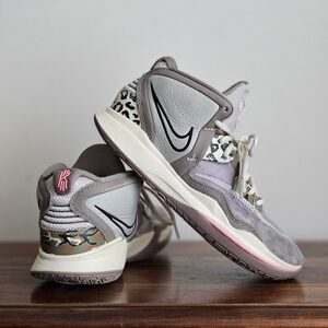 Nike Kyrie Infinity Leopard Camo Basketball Shoes Women’s 8 Gray Pink CZ0204-006